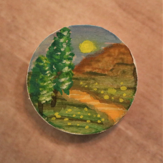 Forest Path Hand-Painted Token